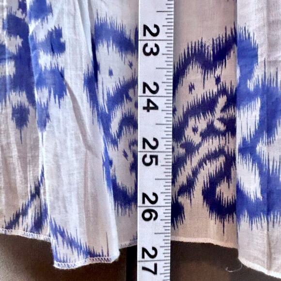 At Last Boho Hippie Babydoll Buttons Raw Edge Details Lagenlook Blue Luxury 8 - Picture 7 of 7